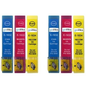 6 C/M/Y Ink Cartridges Compatible to replace T1632 T1633 T1634 (16XL) non-OEM - Picture 1 of 2