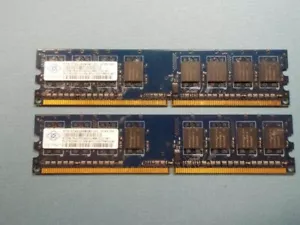 NANYA  1 GB (2 x 512 MB) PC2-5300U-555 DDR2 - Picture 1 of 2