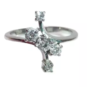Ring 585 Weißgold 0.40 ct.Diamanten Gr: 60 / 19,1 mm - änderbar Gewicht 3,7 gr - Picture 1 of 8