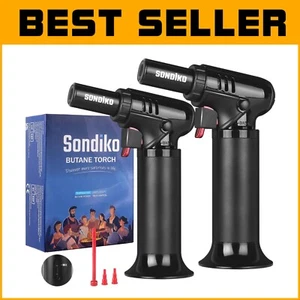 Versatile 2-Pack S907 Butane Torch with Adjustable Flame for Cooking & Soldering - Picture 1 of 9