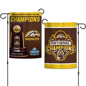 2025 Frozen Four National Champions Western Michigan 12.5x18 DS Garden Flag - Picture 1 of 1
