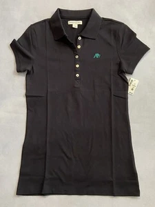 Aeropostale Womens A87 Piquac Pique Navy Polo Shirt NWT M Medium - Picture 1 of 5