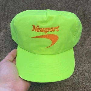 Vintage 90’s Newport Cigarettes Promotional Snap Back Hat Neon Smoker - Picture 1 of 8