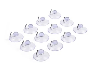 Saughaken Haken Saugnapf Saugknopf transparent Handtuchhalter Saugnäpfe 12er Set - Bild 1 von 3