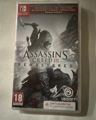 Assassins Creed 3 Remastered (Code in Box) (Switch) (New and Sealed) - Image 1 of 2