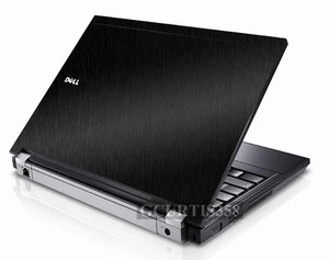SCHWARZ GEBÜRSTET STRUKTURIERT Vinyl Deckel Skin Cover passt Dell Latitude E4310 Laptop - Bild 1 von 1
