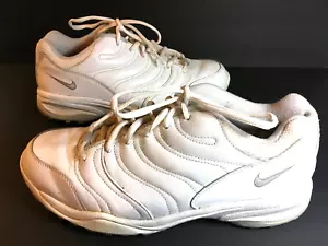 Nike Air scarpa da golf donna taglia 10 bianco grigio sneaker swoosh pelle Y2K vintage - Foto 1 di 12