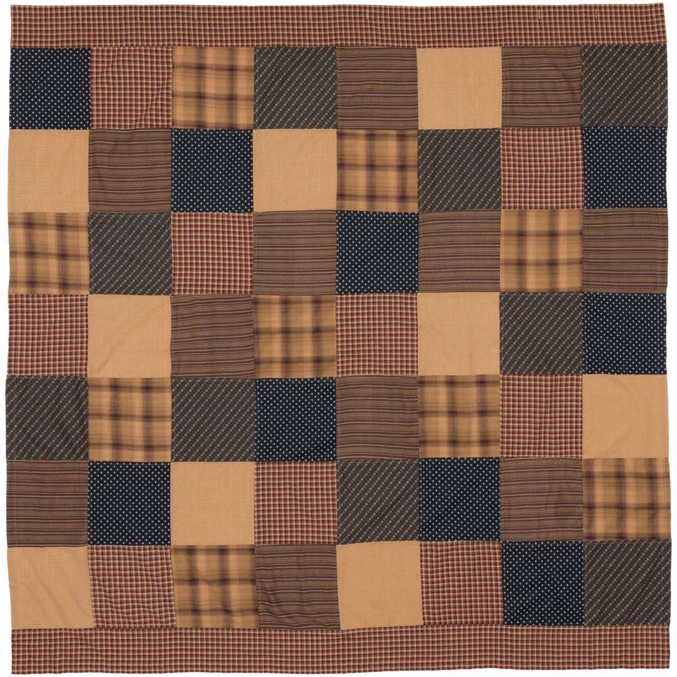 VHC Brands 7732 Patriotic Patch Shower Curtain 72x72