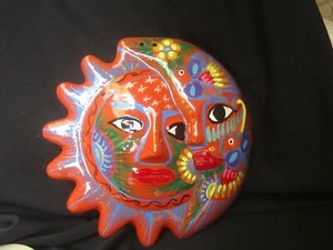 Sonnenfinsternis, Wanddeko Mexikanische Volkskunst in, Leben, Sol, handbemalt, Talavera - Bild 1 von 4