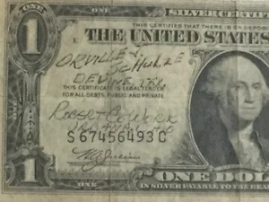 historical signed dollar bill world war 2 b17 pilots and crew - Picture 1 of 2