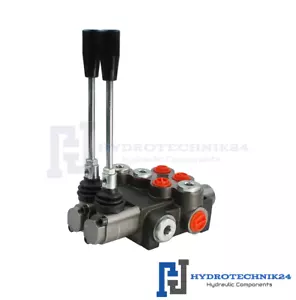 Handsteuerventil Handhebelventil Hydraulik 40L 2-fach für 1xDW 1xEW Zylinder - Bild 1 von 3