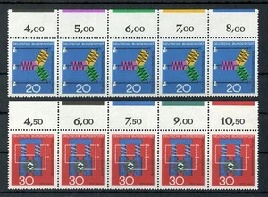 BUND Nr.521-522 ** OBERRAND-5er-STREIFEN - FARBSTREIFEN !!! (153407) - Bild 1 von 1