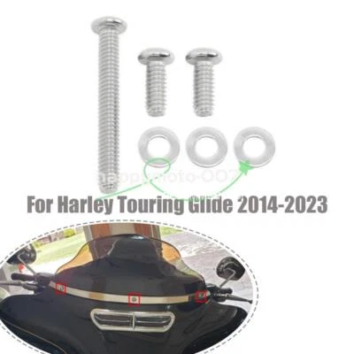 Stainless Steel Windshield Trim Bolts For Harley Electra Street Glide 2014-2023 - Image 1 of 4
