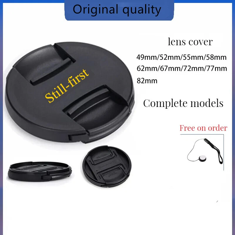 New 43mm 49mm 52mm 55mm 58mm 62mm 67 72 77 82mm Cap Cover For Canon Camera Lens - Image 1 of 4