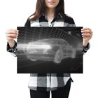 A3 - Concept Car Wireframe Model Poster 42X29.7cm280gsm(bw) #42403