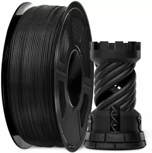 SUNLU PLA 3D Printer Filament Carbon Fiber Black 1.75mm 1KG Spool No-Knot  - Picture 1 of 6