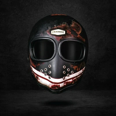 ¡MEJOR VENDEDOR! CASCO PERSONALIZADO DE COLECCIÓN XFGP NASA ARDIENDO PARA CAFERACER BOBBER CHOPPER Foto 1 de 4