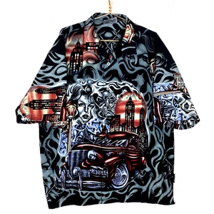 Vintage Mecca All Over Print Shirt Size XL Multicolor Short Sleeve - Picture 1 of 4