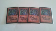 Mogg Jailer X 4   Signed by Mark Romanoski MTG Magic The Gathering