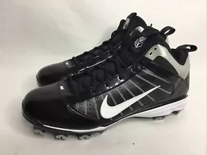 BOTINES DE FÚTBOL NIKE TALLA 12 AIR FORCE 1 MID-HI NEGROS-PLATEADOS 414989--012 - Imagen 1 de 9