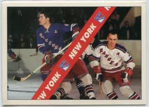 1991-92 Ultimate Original Six #2 Andy Bathgate y Harry Howell New York Rangers - Imagen 1 de 2