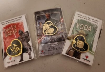 Star Wars Pins DARTH VADER Yoda R2d2  Variety Children's Charity 2013 New Lot - Image 1 of 2