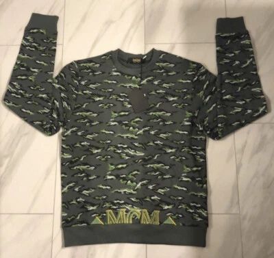 MCM 男式套衫圆领运动衫绿色 $525 小号 全新 — 第 1/4 张图片