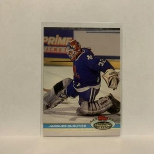 #166 Jacques Cloutier Quebec Nordiques 1991-92 Topps Stadium Club Hockey Card LN - Bild 1 von 2