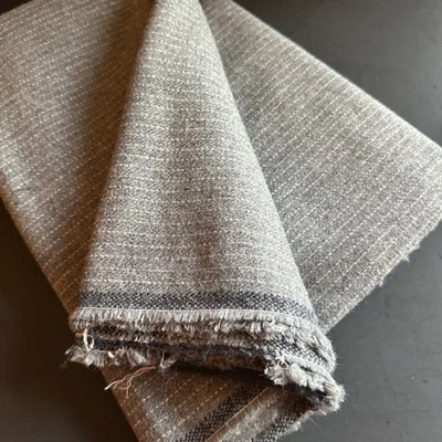 Vtg Wool Fabric Pendleton 2yds x 60" Gray Pin Striped Light Weight Flawed - Image 1 of 4