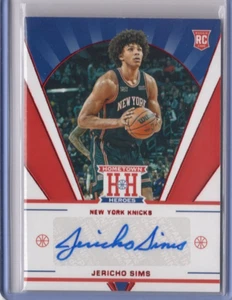 JERICHO SIMS NBA Knicks 2021-22 Panini Hometown Heroes Red RC Auto #HHR-JER Card - Picture 1 of 2