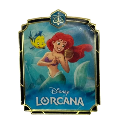 Lorcana League Play Pin - Ariel- Disney Pin - Exclusive Promo - New - Image 1 of 2
