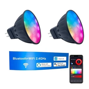 Smart WiFi MR16 LED Bulbs Dimmable, RGB MR16 LED Bulb Color Changing, GU5.3 B... - Picture 1 of 9