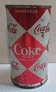 Vintage Coca Cola Juice Top Diamond Pattern Can 1960s - Picture 1 of 4