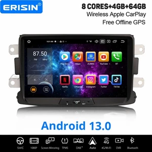 Radio Coche 8" Android 14 GPS Navi Dacia Duster Logan Sandero Dokker Lodgy 64GB BT - Imagen 1 de 21