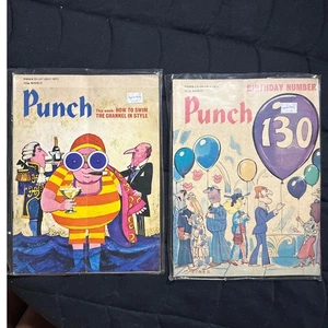VTG PUNCH Magazine 1971 Lot Birthday Number, How To Swim The Channel In Style - Picture 1 of 5
