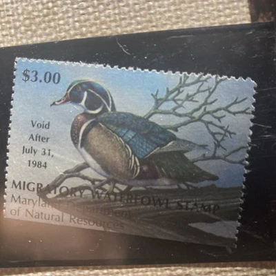 U.S. (MD10L) 1983 Maryland Migratory Waterfowl Stamp w/left tab (MNH) - Image 1 of 2
