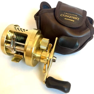 Carrete de fundición de cebo izquierdo Shimano 01 CALCUTTA CONQUEST 101 de JAPÓN "Excelente++" - Imagen 1 de 24