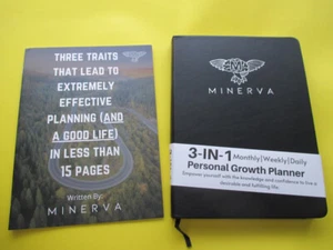 MINERVA Premium 3-in-1 Personal Growth Planner. Goal Setting + Monthly Planning - Picture 1 of 22