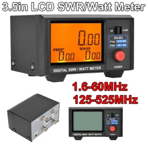 DG-503 3.5' Digital LCD SWR Watt Meter 1.6-60MHz 125-525MHz For Walkie Talkie - Afbeelding 1 van 10