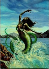 1993 Rowena Morrill Dark Mermaid 9 FPG Fantasy Art Card TC CC