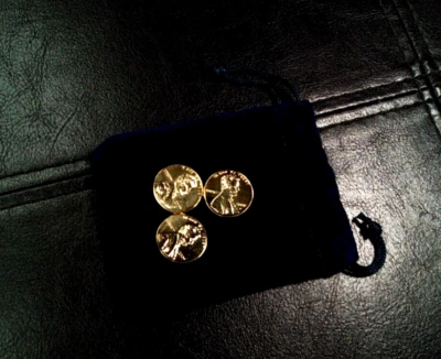 Gold Plated Lincoln Lot 2009 P 2009 D  Uncirculated Penny Lot Of 3 BU - Image 1 of 3