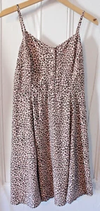 NWT Gap Leopard Heart Print Fit & Flare Skater Dress Pink Black Valentines Day 6 - Picture 1 of 8