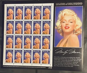 UNITED STATES Postage stamps sheet Marilyn Monroe 20x32 cents - Picture 1 of 1
