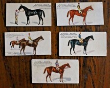 FAMOUS RUNNING HORSES (ENGLISH) ISSUED  1889,  KINNEY BROS (USA) CIGARETTE CARDS