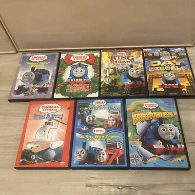 7 Thomas the Tank Engine DVD LOT  - Spills  Chills  Other Thomas Thrills Snowy Foto 1 de 4
