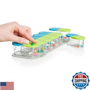 Organizador semanal de píldoras Sagely Smart XL - Elegante caja de píldoras AM/PM dos veces al día con - Imagen 1 de 5