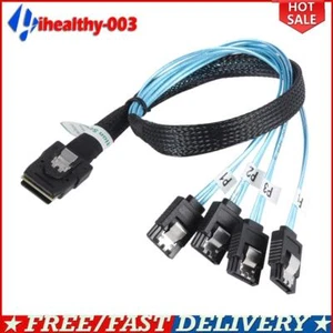 Internal Mini SAS SFF-8087 36-Pin to 4 SATA 7-Pin Forward Breakout Cable~ - Bild 1 von 18