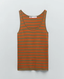 Zara Knit Top Striped Size M - Picture 1 of 9