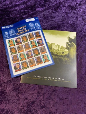 USPS classic movie monsters stamp set /  1997 Folder - Image 1 of 4