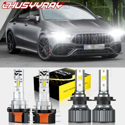 FOR Mercedes-Benz CLA45 AMG 2014 2015 2016 2019 4X LED Hi/Lo Beam Headlights - Изображение 1 из 4